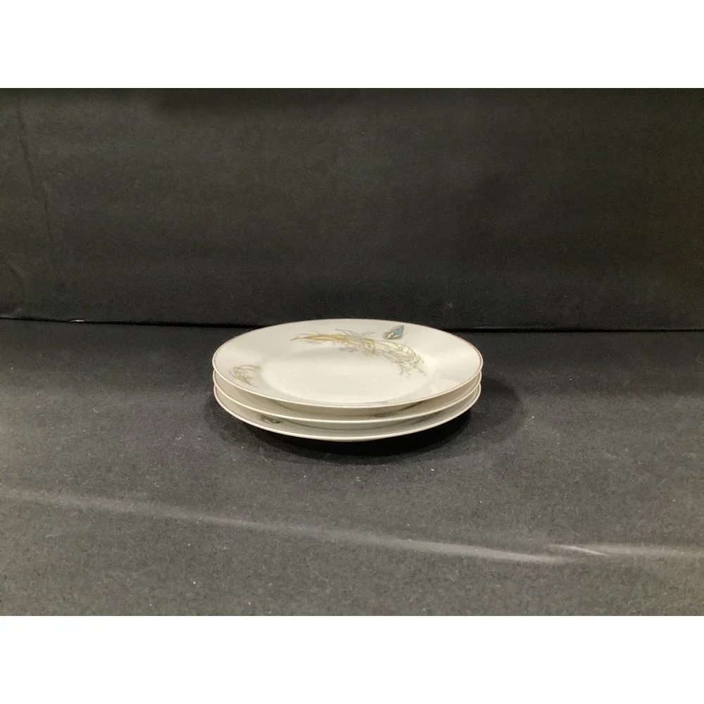 Haviland Limoges - Butterfly Meadow Visitor - Grassy Marsh - 3 Dessert Plates‎ *